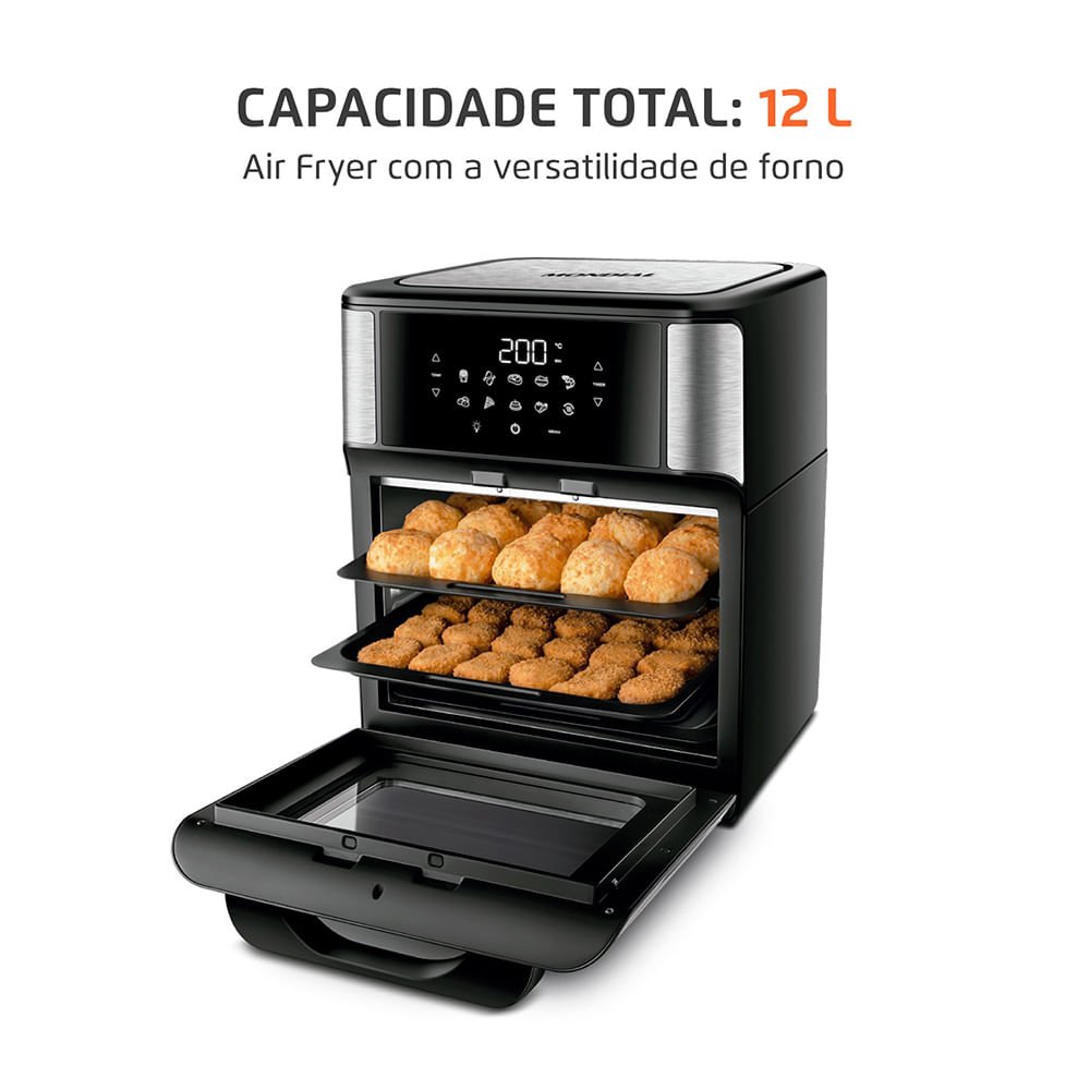 Air Fryer com a versatilidade de forno: 2 em 1